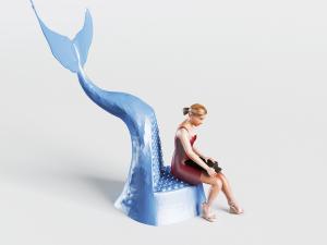 现代艺术造型坐墩坐凳女士人物