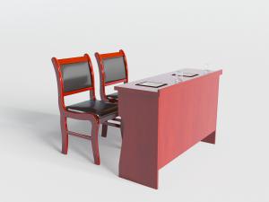 现代会议桌报告厅桌子3d模型 现代会议桌报告厅桌子