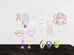 现代咖啡店酒吧灯饰画墙饰