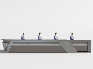 现代前台、人物