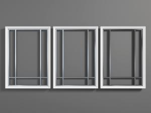 新中式白色边框黑色窗格