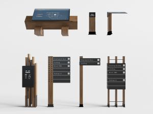 后现代导视图标识牌指示牌