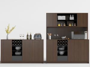 新中式实木餐边柜