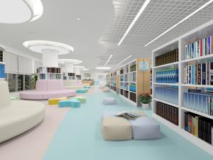 现代图书馆阅览室3d模型 现代图书馆阅览室