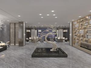 新中式售楼处大厅接待洽谈区