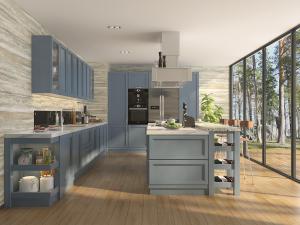 北欧厨房中岛橱柜