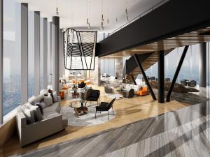 后现代售楼处大厅接待洽谈区