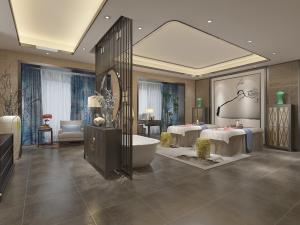 新中式美容院会所spa护理房按摩床