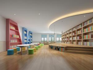 现代幼儿园图书阅览室3d模型 现代幼儿园图书阅览室