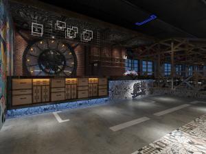 工业风前台接待台