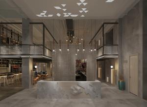 工业风餐馆饭店酒吧接待前台