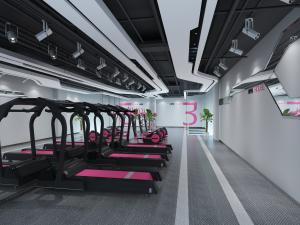 工业风健身房3d模型 工业风健身房