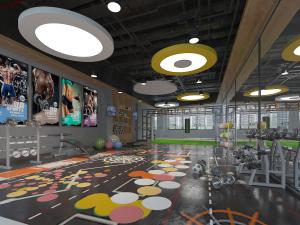 工业风健身房3d模型 工业风健身房