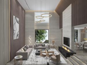 现代轻奢复式客厅餐厅