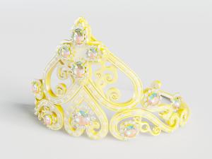 装饰宝石的金冠头饰饰品