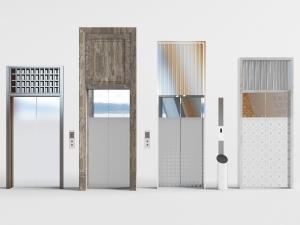 现代楼道单元电梯门