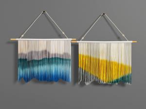 北欧手工编织绳编墙饰挂件