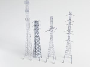户外电力电缆金属钢管电网架
