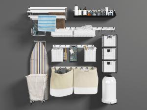 洗衣房墙面置物收纳架