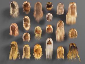 现代不同造型的女士假发头套