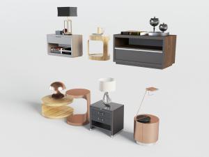 新中式床头柜边几