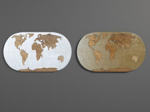 现代世界地图墙饰挂件