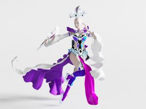 穿紫衣的动漫游戏人物