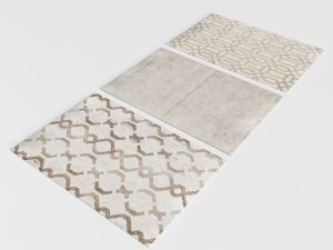 新中式图案的地毯3d模型 新中式图案的地毯