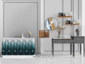 现代北欧渐变色玄关柜边柜