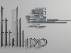 现代黑色金属滑道挂钩五金件3d模型 现代黑色金属滑道挂钩五金件