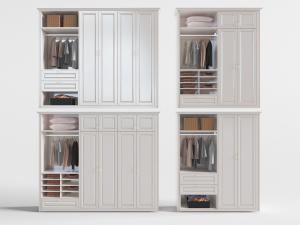 现代白色衣柜3d模型 现代白色衣柜