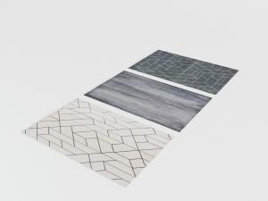 现代线条花纹的地毯3d模型 现代线条花纹的地毯