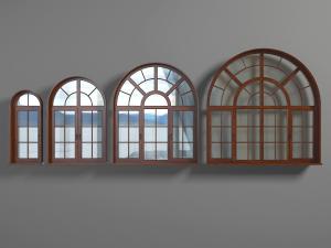 欧式拱形实木边框的单扇、双扇大门