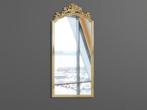 欧式金色边框雕花装饰镜子