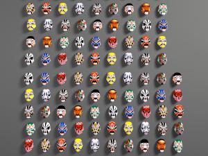 中式不同旦角花脸脸谱墙饰挂件