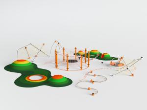 现代儿童蹦蹦床游乐设施设备3d模型 现代儿童蹦蹦床游乐设施设备