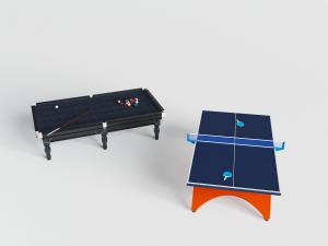现代台球乒乓球娱乐设施设备3d模型 现代台球乒乓球娱乐设施设备