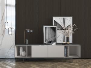 现代黑色电视柜