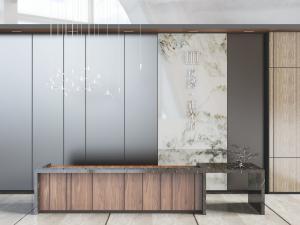 新中式前台接待台