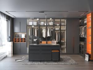 北欧衣帽间中岛柜