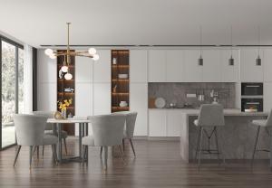 后现代水吧台厨房餐厅