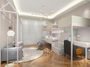 现代儿童房上下床卧室