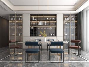 现代轻奢餐厅酒柜