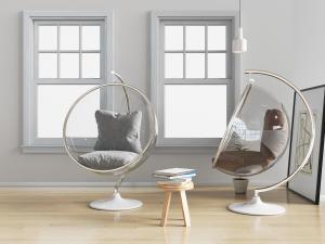 现代透明半圆吊椅