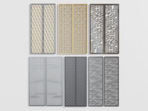 新中式金属隔断3d模型 新中式金属隔断