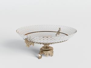 欧式水晶菱形纹理的果盘