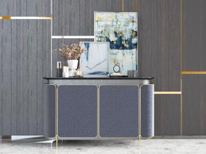 现代轻奢玄关柜边柜装饰画