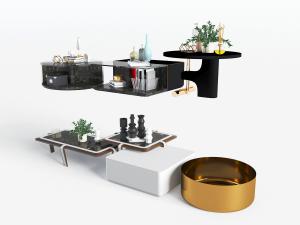 后现代茶几3d模型 后现代茶几