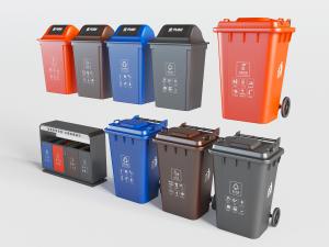 现代小区塑料垃圾桶