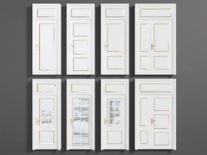 简欧实木字母平开门